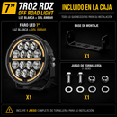 Faro Redondo  LED 7" 14  LED Luz Blanco + Drl Ambar (9-36V 14,000LM IP68) 7R02 RDZ