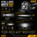 Faro Redondo 3.5" Dual 9-32V IP68 Spot RDZ