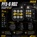 Faro Cuadrado  LED 5" Luz Blanca + Drl Ambar (9-32V IP68) Pf5-6 RDZ