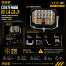 Faro Rectangular 20 LED Multifuncional Blanco + Ambar (9-36V 3,200LM IP67) H-F-7C RDZ
