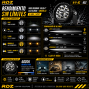 Faro Redondo 10 LED 4" Luz Blanca + Amarillo (9-30V IP67) H-Y-4C RDZ