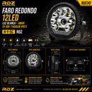 Faro Redondo 12 LED Luz Blanca + Amar (9-30V 11400LM  IP67) H-Y-5C RDZ