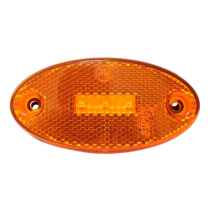 Faro Lateral Ovalado 3 Led 12/24V Ambar