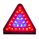 Faro posterior Triangulo 31 Luz LED Destellante Rojo – Azul 24V HB