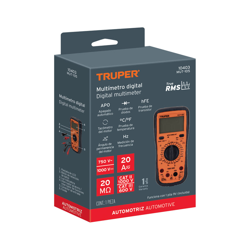 Multimetro Digital Mut-105 10403 Truper
