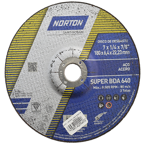 Disco Norton Desbaste Acero 7" Bda640