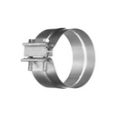 Abrazadera 2 Pernos 5" Para Tubo Flexible Cromado