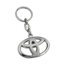 Llavero de metal cromado con logo