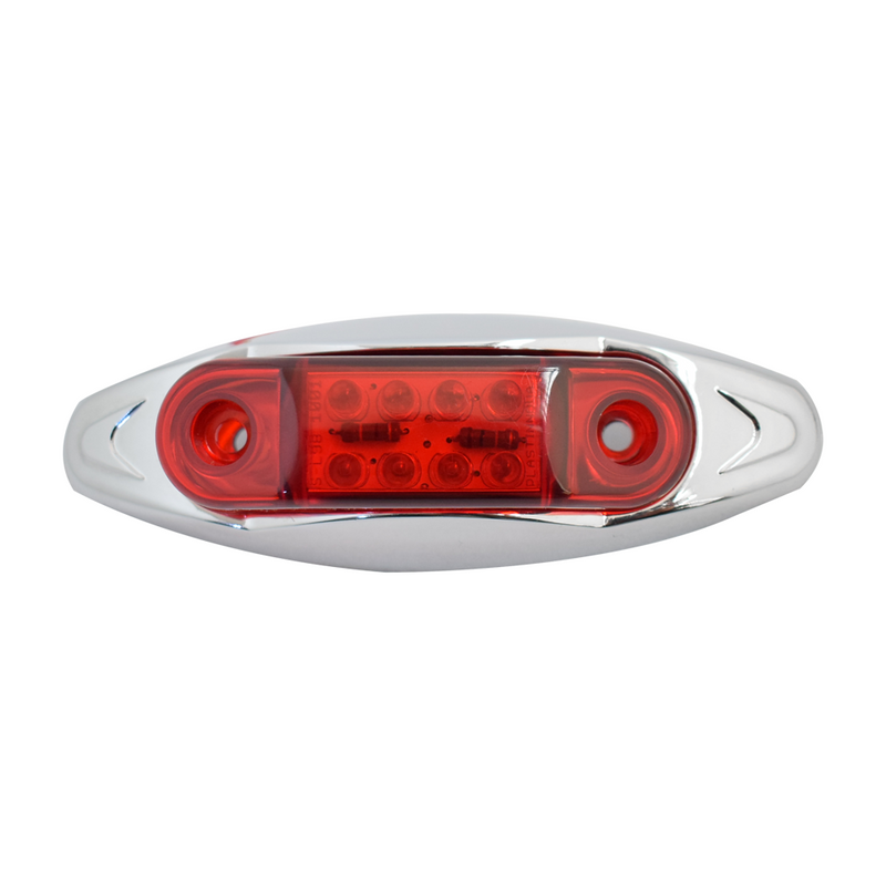 Faro Lateral 8Led Aro Plastico Cromado 12/24V Plast Innova