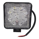 Faro de trabajo cuadrado 09 LED 12-36V 27W Luz Clara (JR-06)