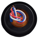 Faro Lateral Redondo 2" Led/Neon - Aro de Jebe - 12/24V Azul 1050E Plast Innova