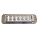 Faro Lateral Rectangular Aro Plástico Cromado - 12 LED - 12/24V Verde 1035 Plast Innova