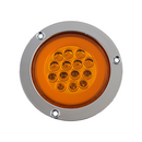 Faro Posterior Aro Cromado 14 Led Destellante Iluminación Ambar Prunuz