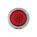 Faro Posterior Redondo Aro Cromado 14 Led 12/24V(Ga-6634-1C) Destellante Rojo