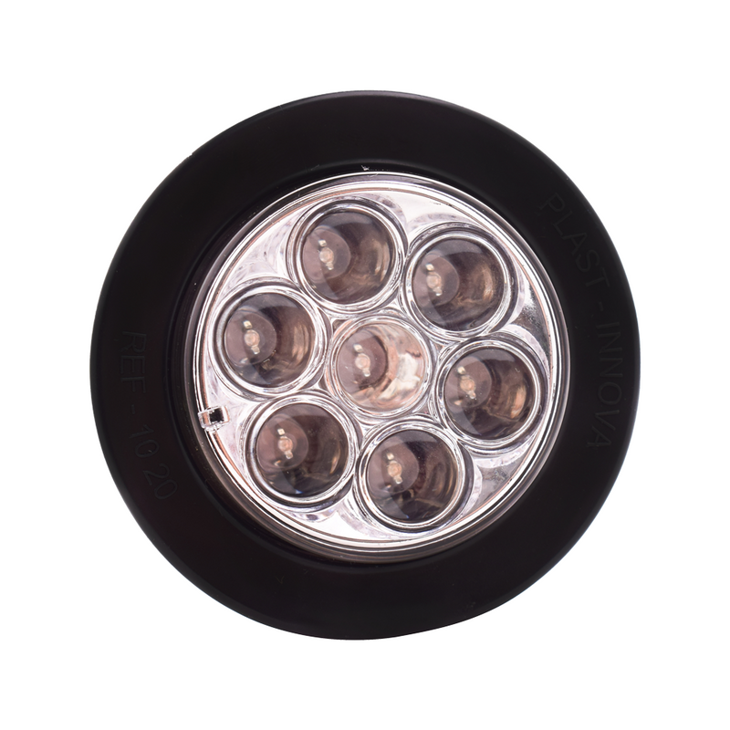 Faro Lateral Redondo 2" 7 LED Aro Jebe 12/24V Plast Innova