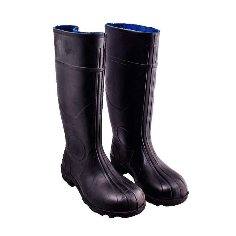 Botas De Jebe Punta De Acero Forro Interior Azul Talla 42